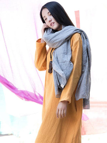 Vintage Solid Ramie Cotton shawl wrap