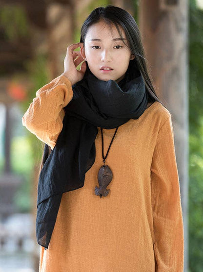 Vintage Solid Ramie Cotton shawl wrap